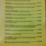 Axima Relais Speisekarte