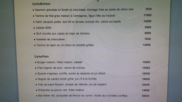 Au Jardin De Montblanc menu