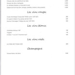 Les Voiles menu