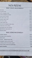 Restaurant Bar Pizzeria De L'eau D'olle menu