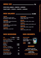 Dany's Pizza menu