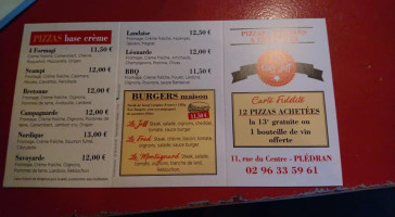 Chez Jeff menu