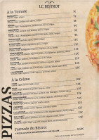 Le Bistrot menu