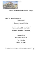 Le Resto de la Gare menu