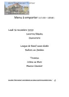 Le Resto de la Gare menu
