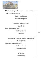 Le Resto de la Gare menu