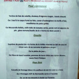 Auberge de la Touques Cardápio