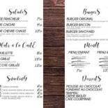 Bar Restaurant « Au Lignon » menu