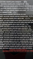 Bellagio menu