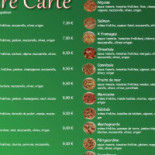 Pizzéria Le St-apre menu