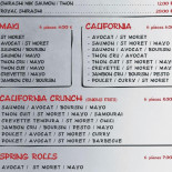 Sushimura Speisekarte