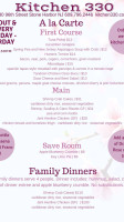Le Passe Franc menu
