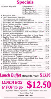 La Peche a la Turlutte menu