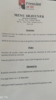 Premier Acte menu