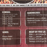 Mythic Burger menu