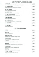 Crêperie Pizzeria Mélusine menu