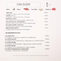 Bar Restaurant Côté Sable menu
