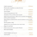 Auberge de Fources Cardápio