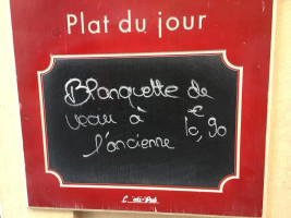 Brasserie St Jean menu