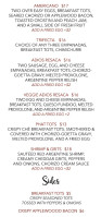 Le Grand Bleu menu