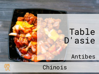 Table D'asie