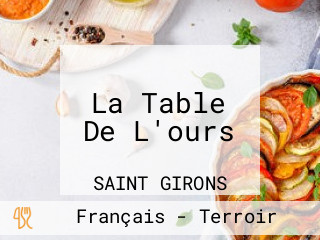 La Table De L'ours