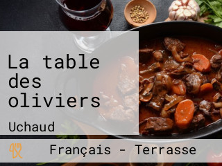 La table des oliviers